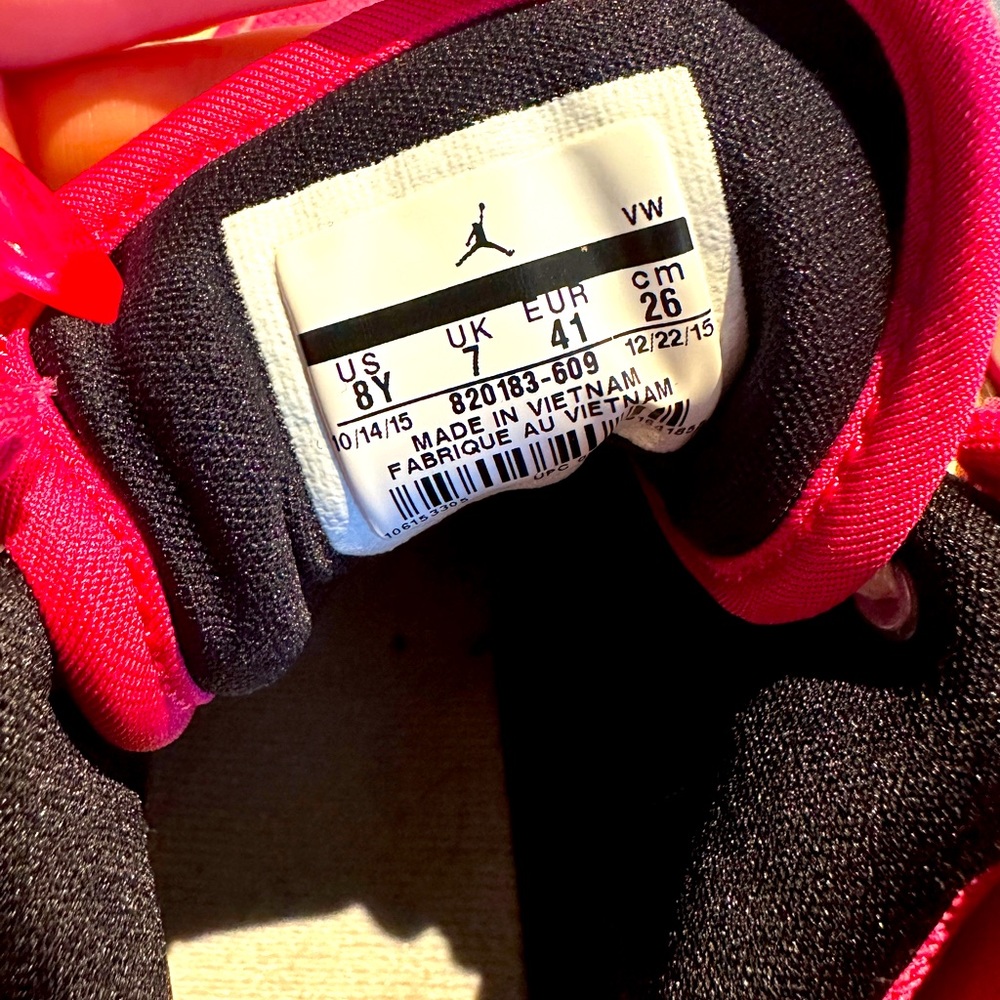 Girls Nike Jordan Shoes - Hot Pink - Picture 5 of 6
